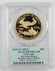 2018-W (2021) $50 Gold Eagle PCGS PR70DCAM Reagan Legacy WP Mint Hoard C2401