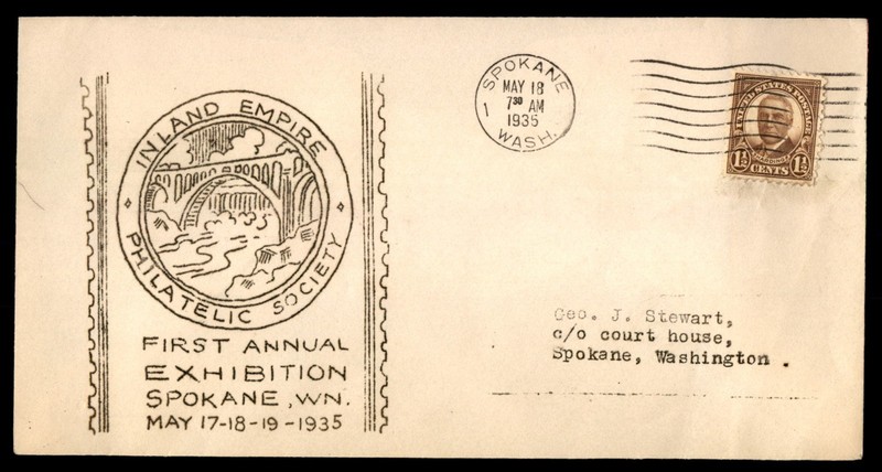 Mayfairstamps US 1935 Bridge First Exhibit Spokane Cover cca_31821