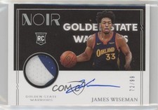 2020-21 Panini Noir Rookie Color 72/99 James Wiseman #377 Patch Auto 01nw