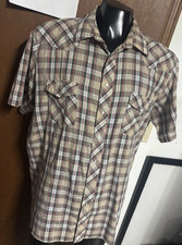 Vtg 90s Wrangler Green Red Blue Plaid Pearl Snap Western S/S SHIRT Mens 2XL XXL