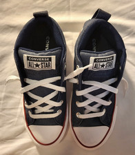 Converse Chuck Taylor All Star denim Navy Kids Sneakers Size 2 Youth