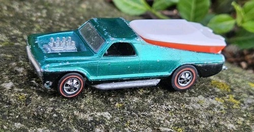 Hot Wheels Redline Seasider 1971 Rare Aqua Variation Repro Boat Pickup Truck HTF
