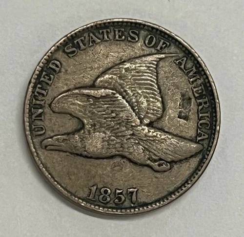 1857 United States Flying Eagle Cent Very Fine Condition