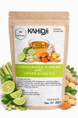 LEMONGRASS , TURMERIC  with GINGER & LIME TEA -30 Bags 