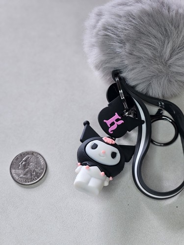 Portachiavi Kuromi con ciondoli e puff - Foto 3 di 4