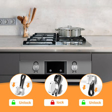 Stove Knob Covers, Door Knob Safety Cover for Kids, 5 Pcs Gas Stove Knob Lock...