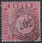 = Baden Mi. No. 12 used (109 - Pforzheim) Deep Tested Stegmüller BPP - 220 M € =.