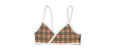 BURBERRY Girl's Crosby Check Bikini Swim Top Only Beige Check 14 Years