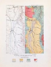 1908 ENNIS - MONTANA - MADISON VALLEY Map ORIGINAL Meadow Creek - Sterling
