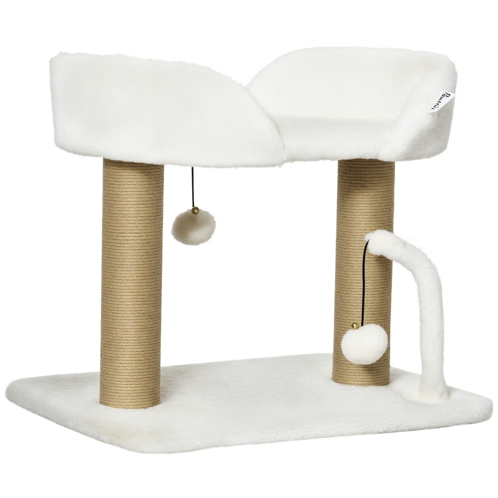 Torre Per Gatti Max 5kg In Truciolato Con Tiragraffi E Palline Giocattolo, 48x38