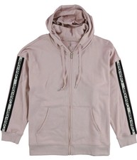 Calvin Klein Womens Running Logo Tape Hoodie Sweatshirt, pink, Plus Size, 2X