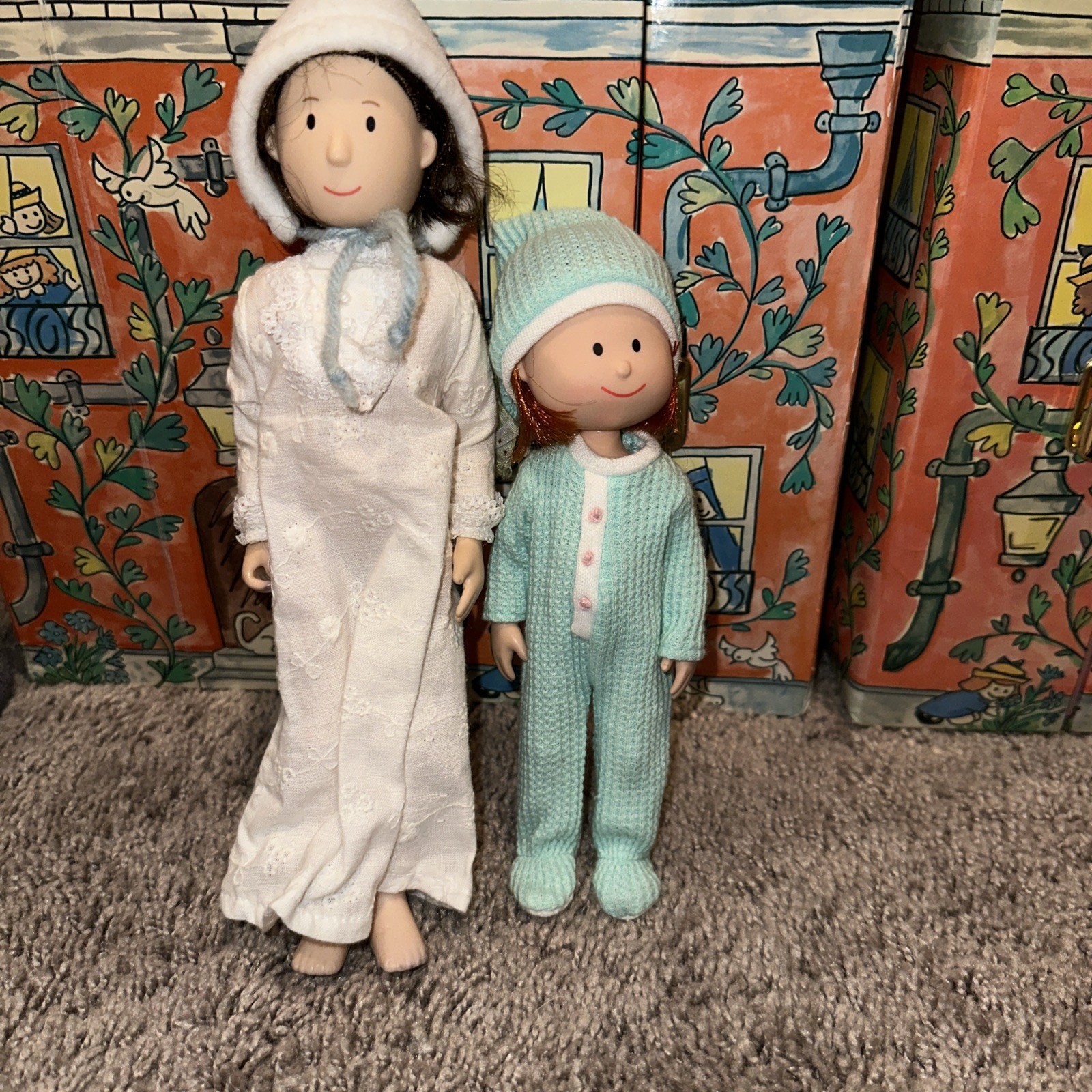 Vintage Eden 8” Madeline and Ms Clavel Bedtime Dolls