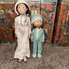 Vintage Eden 8” Madeline and Ms Clavel Bedtime Dolls