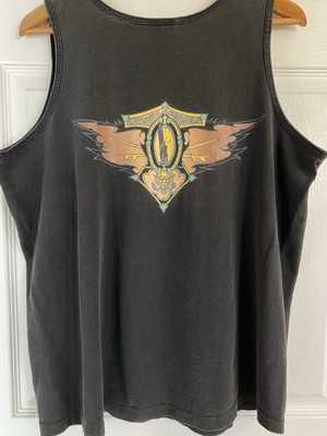 Vtg CS Surf, Black Cotton Size L Tank Top, Colorful Graphic On Back, USA