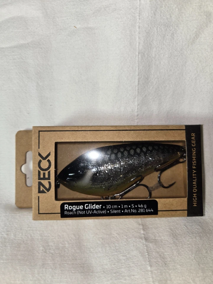 Zeck Roque Glider 10cm 1m Sinking 46g Roach (Not UV-Active) Glidebait  Hecht #6