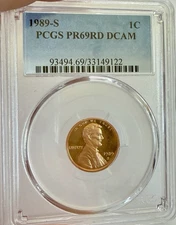 1989-S LINCOLN 1c Memorial ~ PCGS PR69RD Deep Cameo ~1 Pristine Coin ~ #48/xx