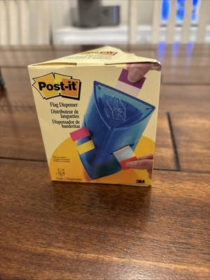 NOS 3M Post-it FLAG DISPENSER Great Organizer Holds All Sized Flags