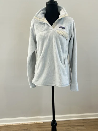 VETEMENTS Patagonia Re Tool Snap T maglione donna grande in pile Polartec bianco morbido