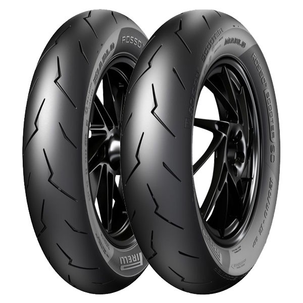 TYRE PAIR PIRELLI 110/70-12 47P + 120/80-12 55P DIABLO ROSSO SCOOTER SC