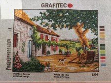 Grafitec Printed needlepoint canvas 30x40cm Canvas Only farmhouse