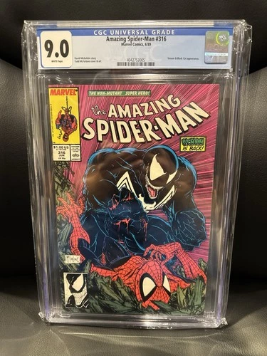 Amazing Spider-Man #316 Marvel Comics CGC 9.0 White Pages Todd McFarlane Cover