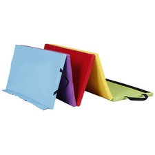6'x2.5' Exercise Non-Slip Durable Tri-Fold PU Leather Gym Mat Gymnastics Yoga