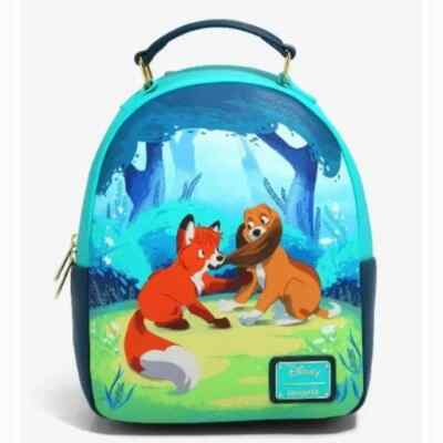 Loungefly Disney The Fox and the Hound Tod & Copper Playtime Mini Backpack