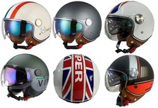 CASCO MOTO SCOOTER VIPER OPEN FACE RS-V19 DOPPIA VISIERA UNIONE ITALIA TITANIO