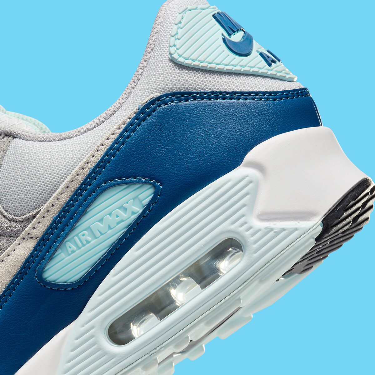 Nike Air Max 90 Pure Platinum Glacier Blue White FN6958-001 sz 10