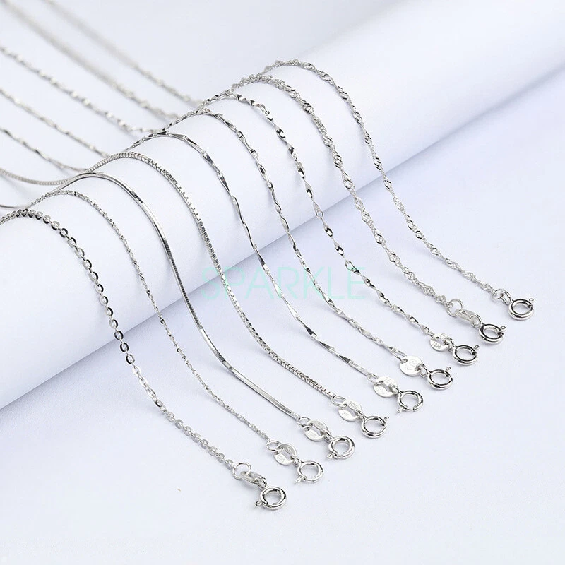 Adjustable sterling silver chain wholesale clearance