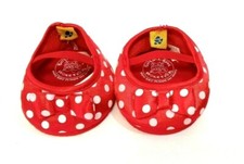 Build A Bear Mary Jane Shoes Red White Polka Dot with Bow BABW