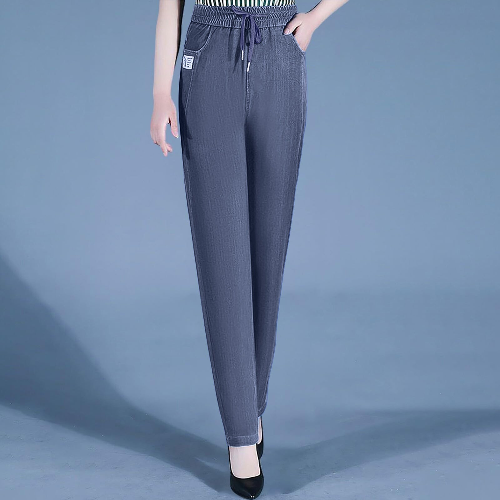 Comfijeans High Waist Stretch Mom Jeans Pants For Women
