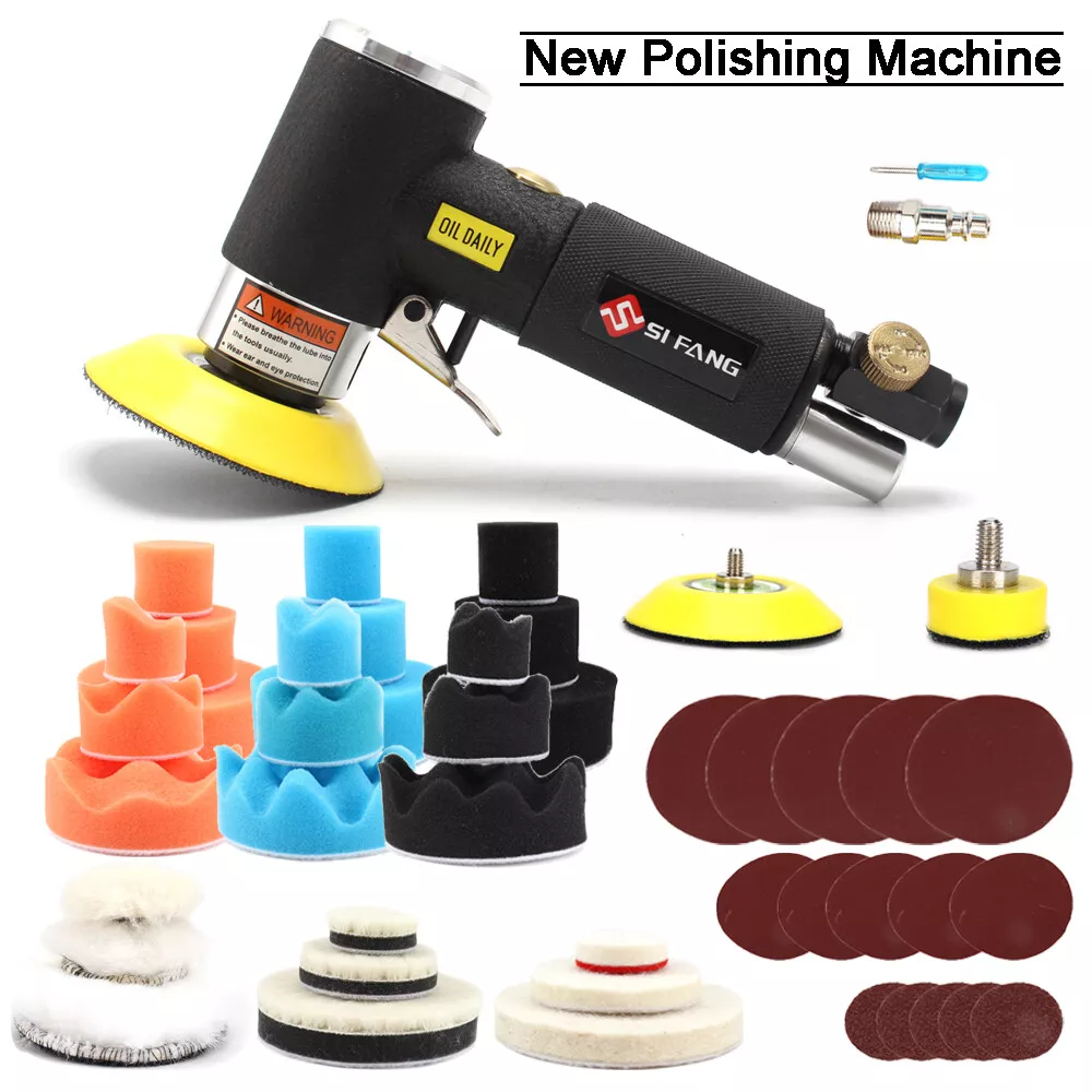 Portable 48Pcs Kit 15 000RPM Car Pneumatic Polisher Sander Buffer