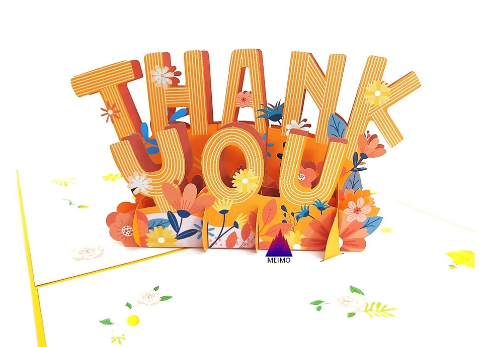 Tarjeta de felicitación emergente 3D hecha a mano gracias amigo de la familia Foto 2 de 4