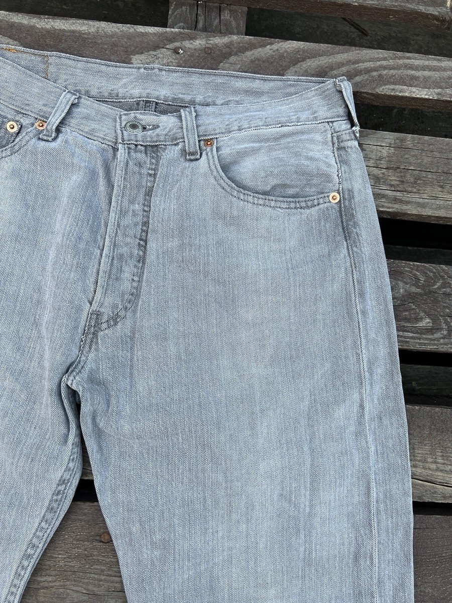 Levis 501 Vintage Gray Denim Jeans Size W33 L36 | eBay