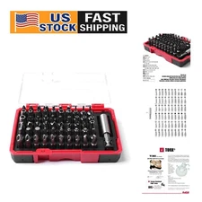 Durable 61-Pc Security Bit Set with Lightweight ABS Case - S2 Steel Construction