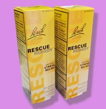 Lot of 2, BACH RESCUE REMEDY, (20 ML / 0.7 oz) -  Each Bottle, 2 Pack