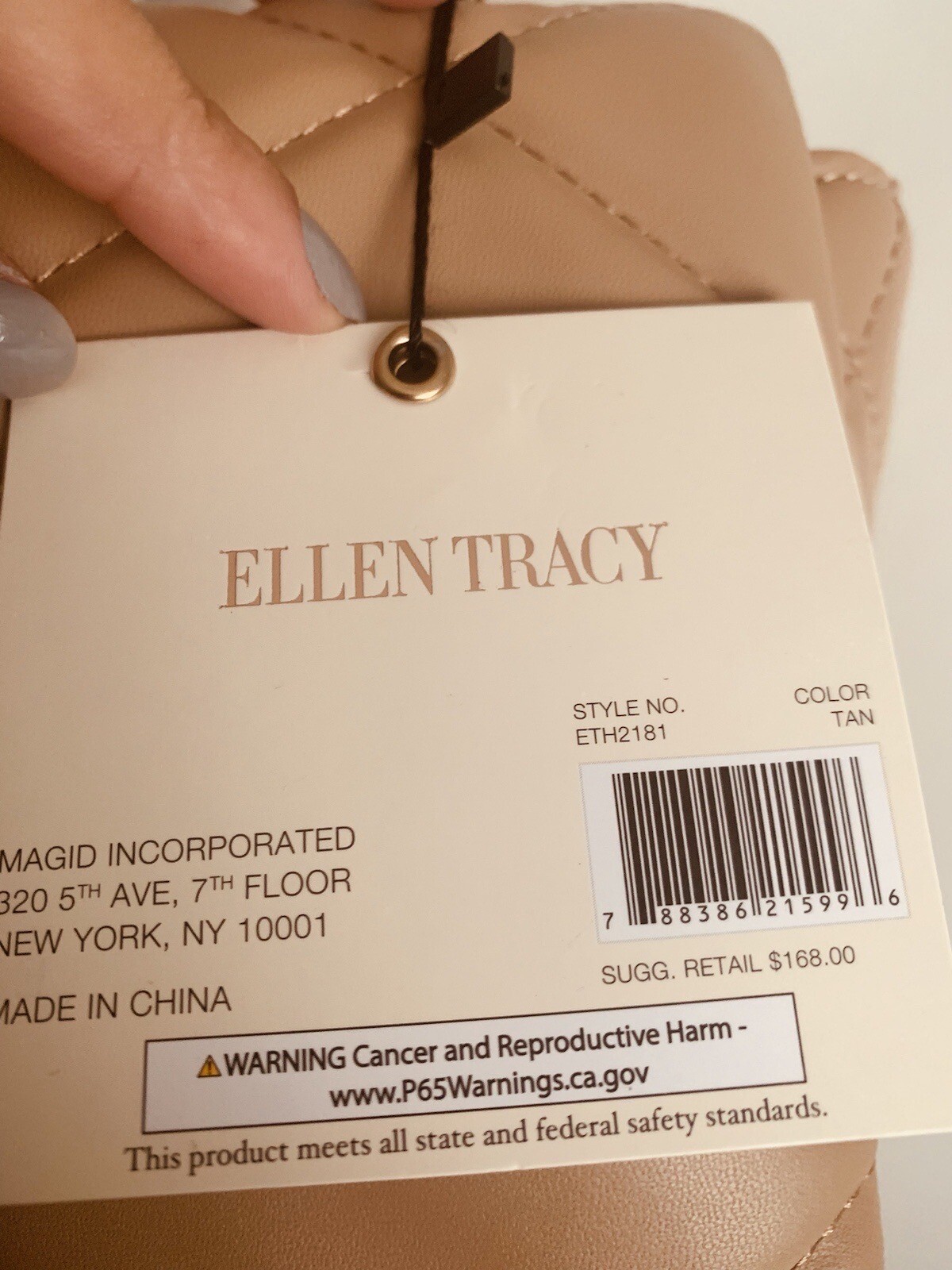 Ellen Tracy quilted top flap satchel NWT Original Price 168 eBay