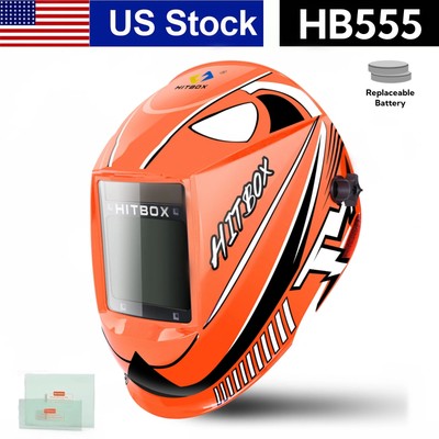 Large View Auto Solar Darkening True Color Welding Helmet Mig Grinding Mask USA