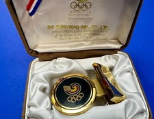 Games of the XXIVth Olympiad 1988 Olympics official Bumyang Belt Buckle in Case