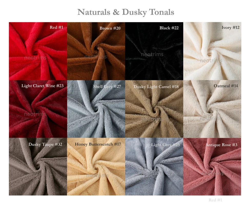 Faux Fur Fabric,Luxury Handle Short Pile,Furry Soft Cuddly,23 Colours, Neotrims - Image 3 of 4