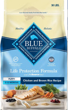 Blue Buffalo Life Protection Puppy Chicken  Brown Rice Dry Dog Food, 30-lb bag