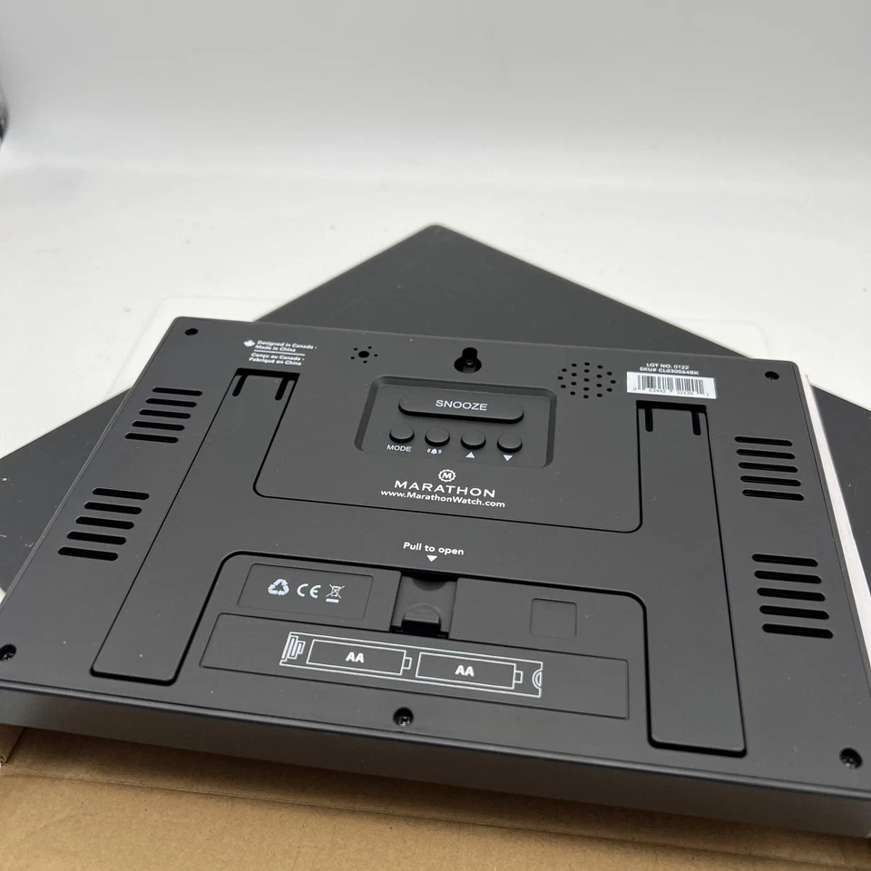 Marathon CL030064BK Large Frame Digital Clock Black - Image 3 of 4