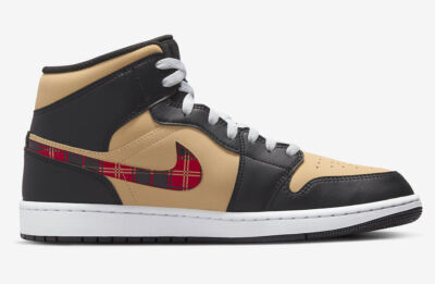 NEW NIB Men's Nike Air Jordan 1 Mid SE Boots Tartan Swoosh DZ5329