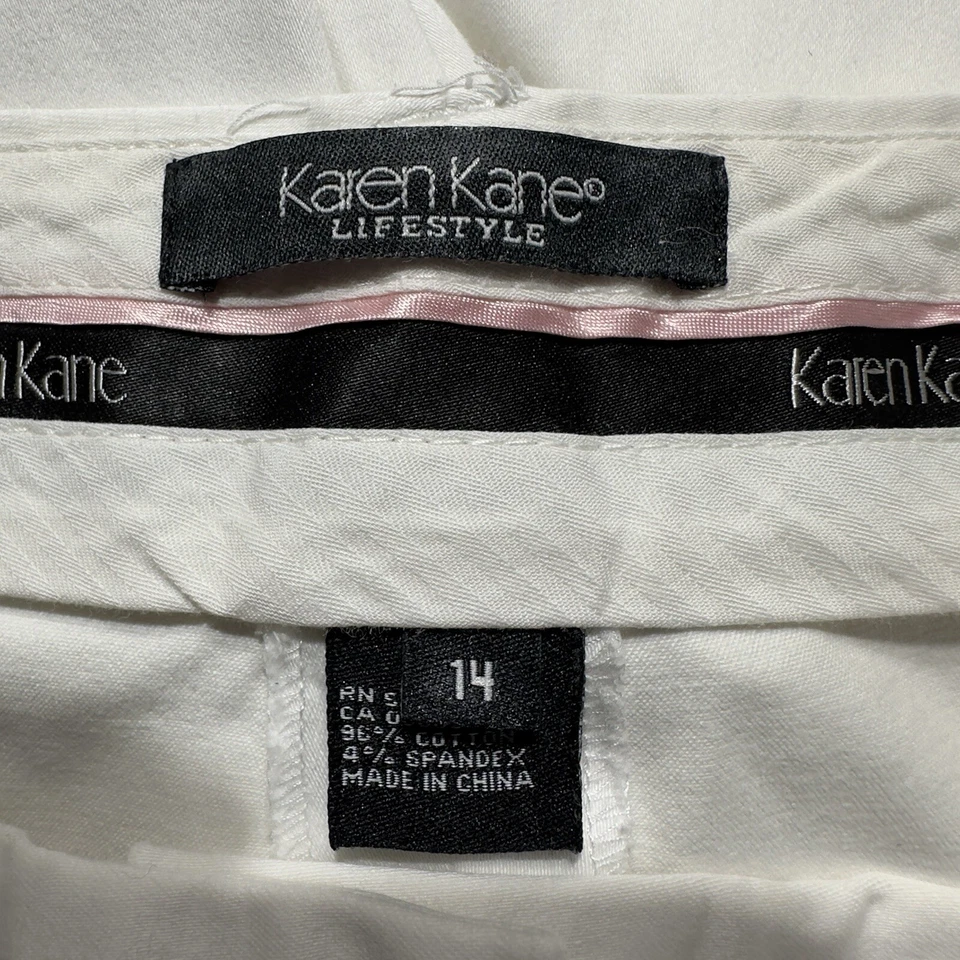 Karen Kane Wide Leg Career Dress Pants Women's Sz 14 White - Image 3 of 4