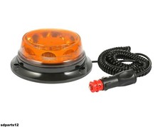 Lampeggiante 8 Led Arancione Basso Girofaro 12v 24v Trattore Base Magnetica