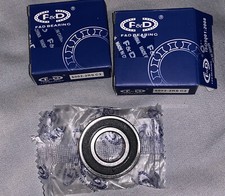  2 6002 2RS C3 Sealed Bearings 15x32x9mm Rubber Seals Deep Groove F D