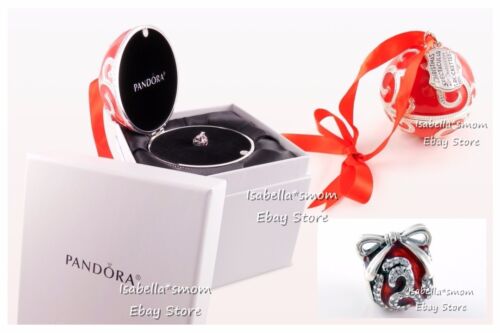 LE PANDORA 2017 RED ROCKETTES Gift Set B800641 ORNAMENT & CHARM 796259EN07 w BOX - Afbeelding 1 van 8