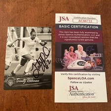 2021 NWSL Trinity Rodman Washington Spirit signed RC JSA