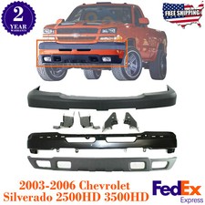 Front Bumper Primed Black Kit For 2003-2006 Chevrolet Silverado 2500hd 3500hd